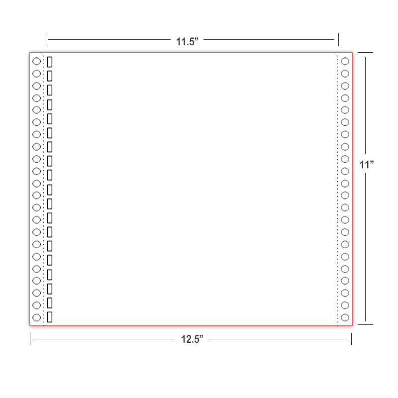 11X11-5 19 hole continuous feed braille paper