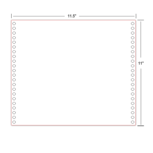 11X11.5 19 hole continuous feed Braille Paper