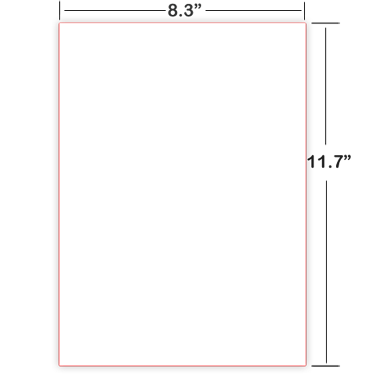 A4 plain cut sheet white 800 American Thermoform