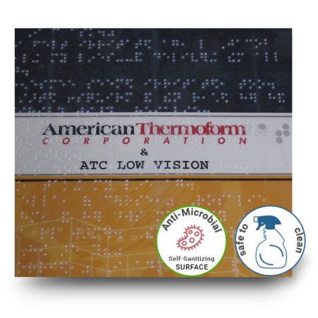 Anti-microbial and cleanable braille book labels